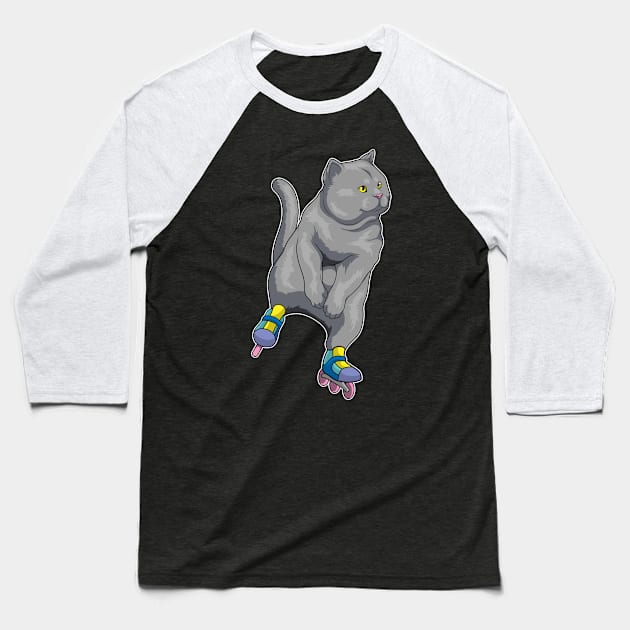 British Shorthair Inline skating Roller skates Baseball T-Shirt by Markus Schnabel